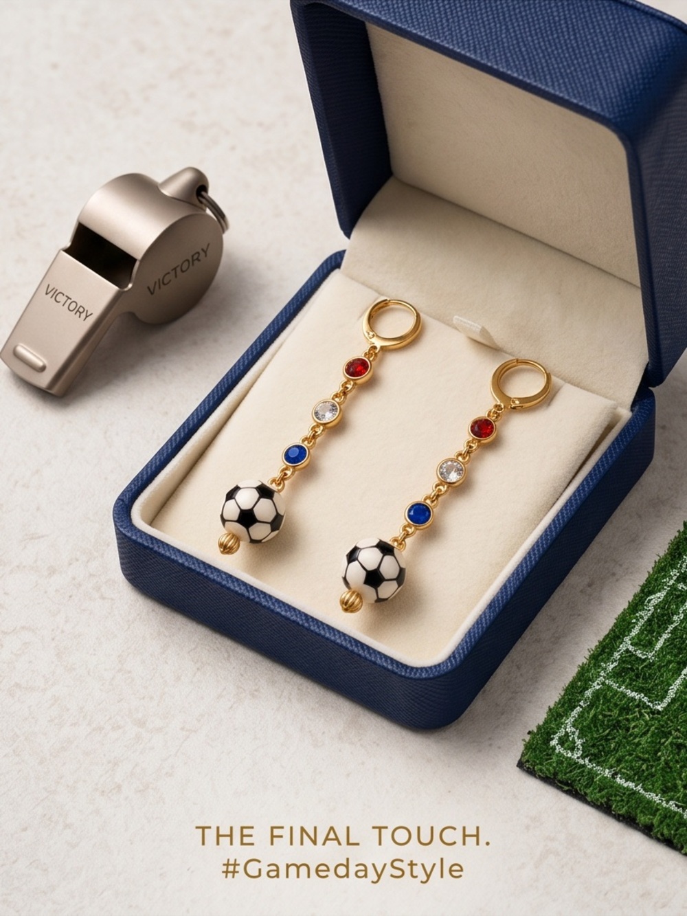 USA Soccer Team Earrings - Picture 3 of 4